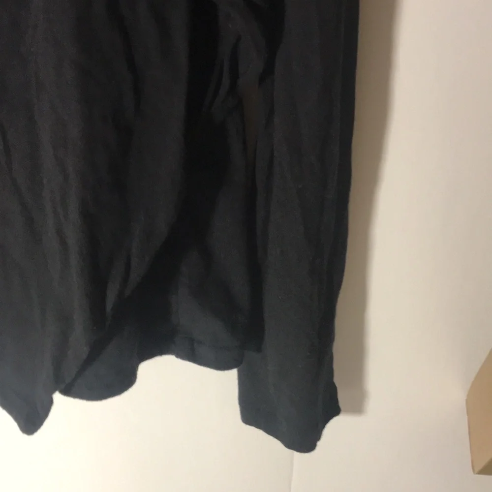 J.Crew draped cardigan black size small opened long sleeve dark academia